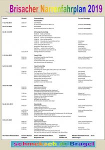 Breisacher Narrenfahrplan